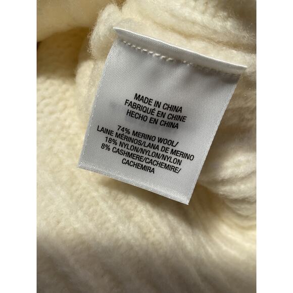 Favorite Daughter 'The Winter William' White Merino Wool Blend V Neck Sweater - Picture 5 of 5